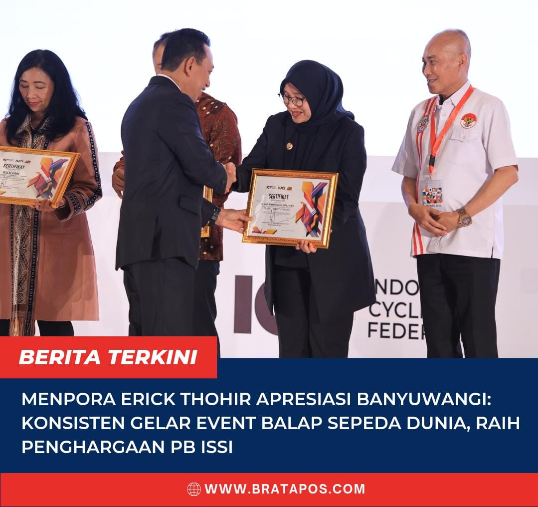 Menpora Erick Thohir Apresiasi Banyuwangi: Konsisten Gelar Event Balap Sepeda Dunia, Raih Penghargaan PB ISSI