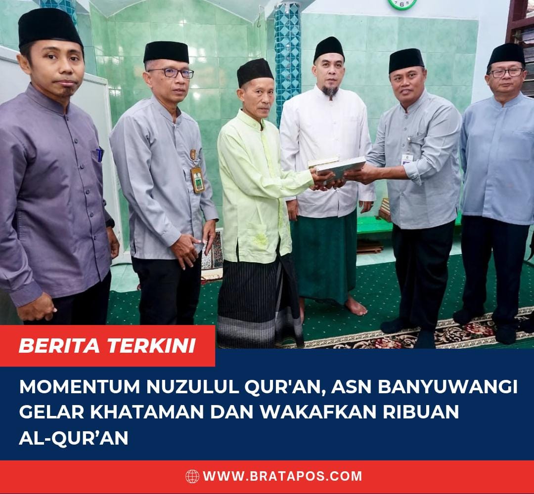 Momentum Nuzulul Qur'an, ASN Banyuwangi Gelar Khataman dan Wakafkan Ribuan Al-Qur’an