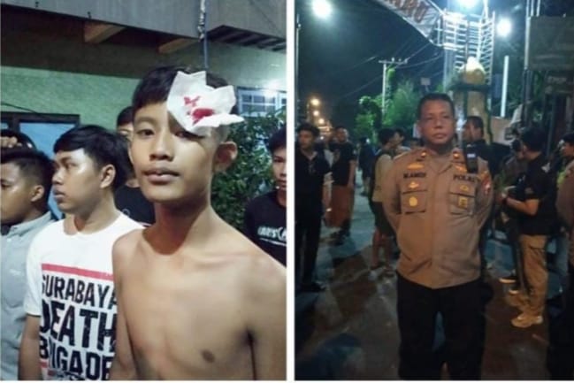 Ngeri : Warga Wadung Asri I Waru Sidoarjo Bentrok dengan Masa Konvoi PSHT