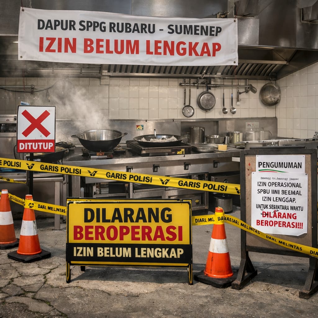 Parah, Kepala SPPG Rumah Juang Garuda Emas Rubaru Sumenep Akui Belum Mengantongi Izin Lengkap