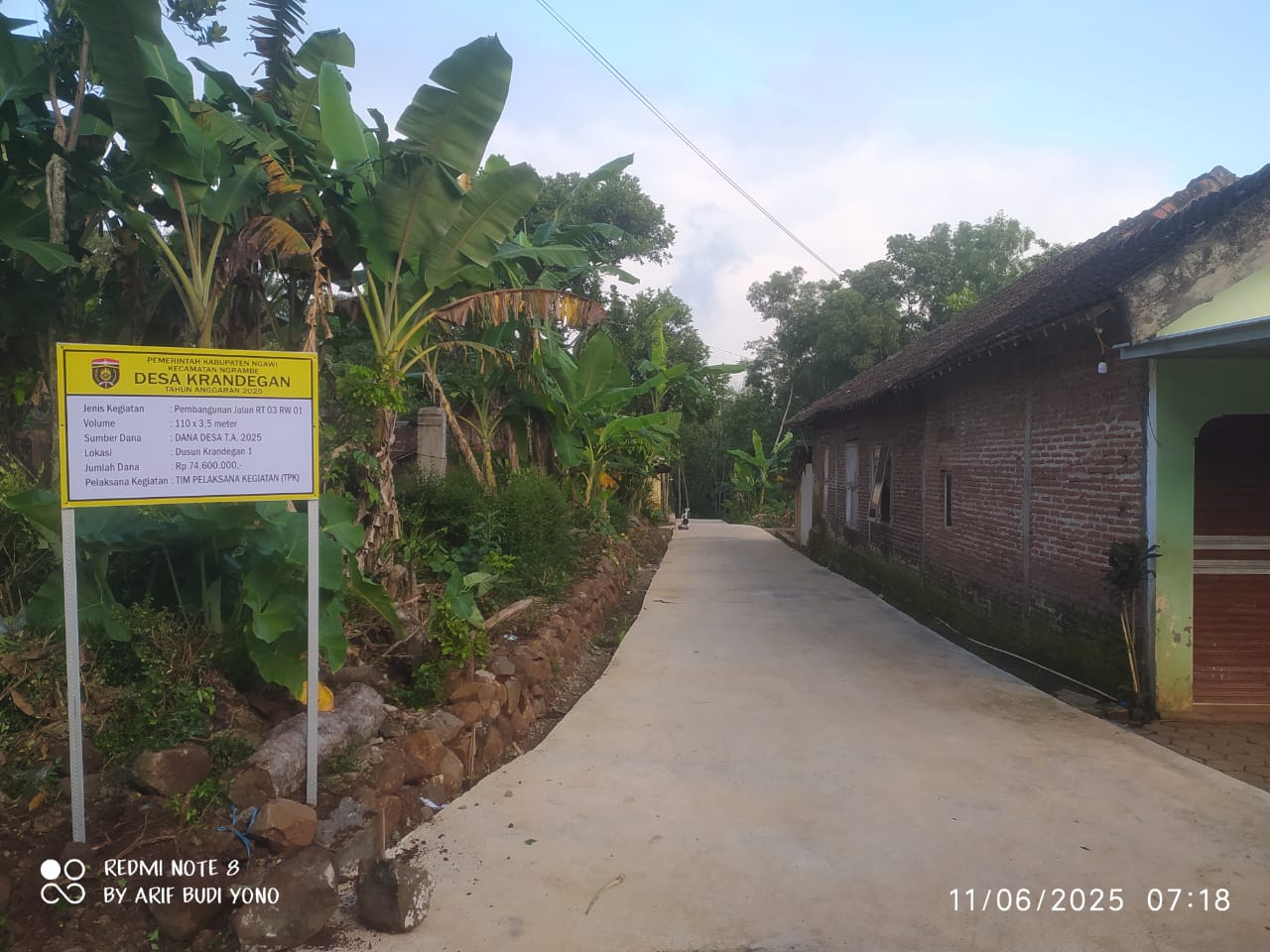 Pemerintah Desa Krandegan Prioritaskan Dana Desa Tahun Anggaran 2025 Untuk Pembangunan Jalan