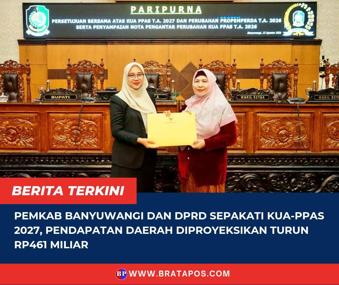 Pemkab Banyuwangi dan DPRD Sepakati KUA-PPAS 2027, Pendapatan Daerah Diproyeksikan Turun Rp461 Miliar
