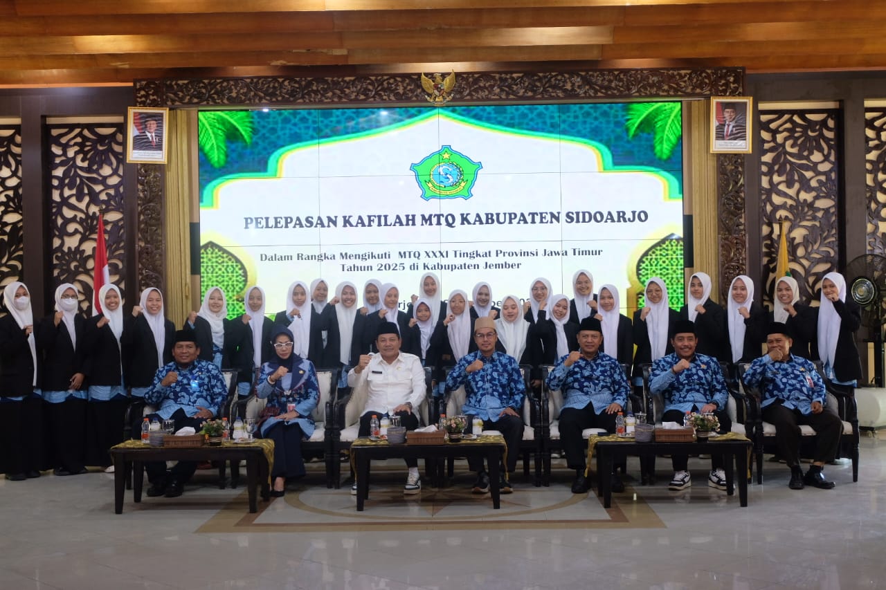 Pemkab Sidoarjo Lepas 54 Kontingen MTQ ke-XXXI Tahun 2025, Target Rebut Kembali Juara Umum