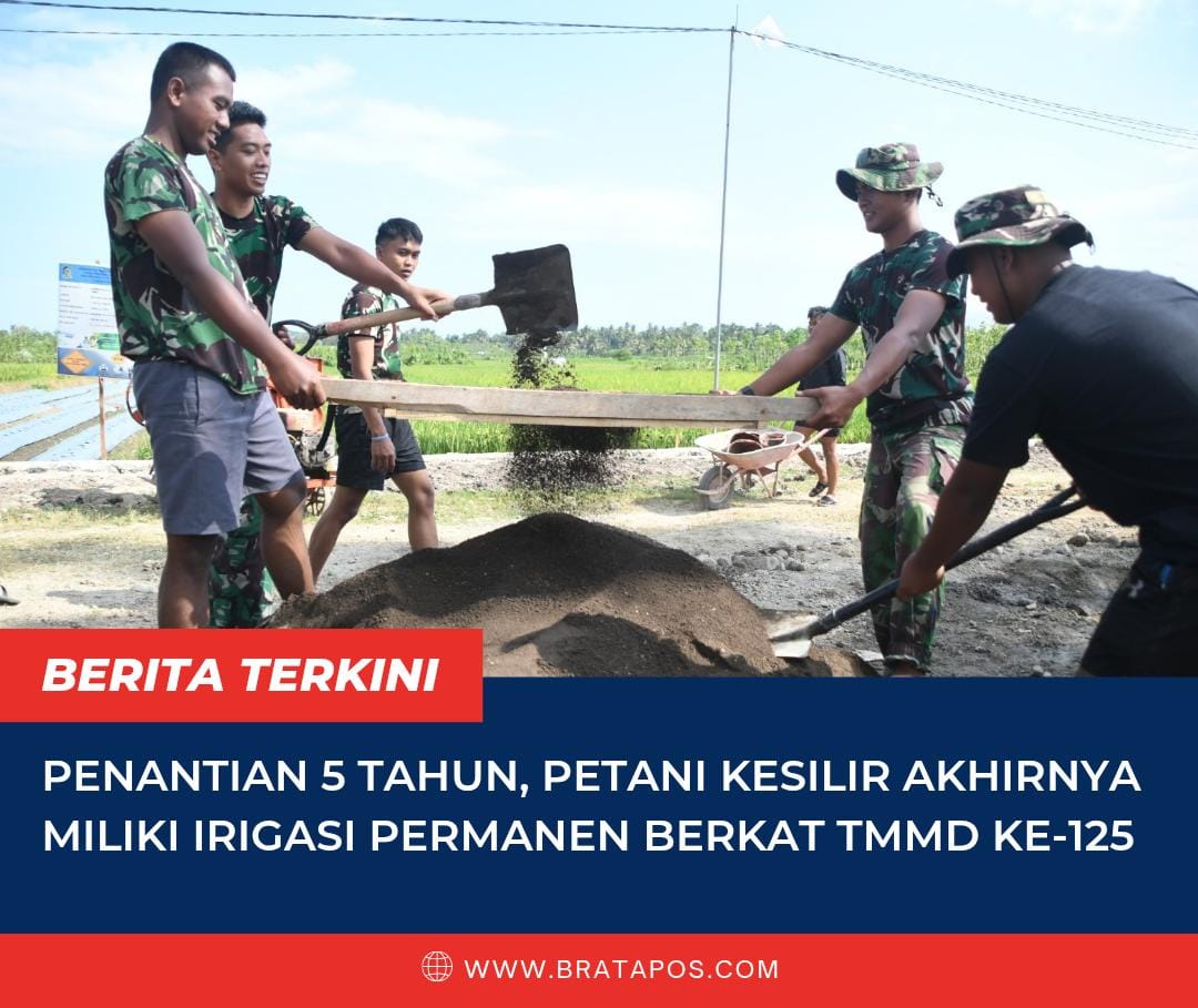 Penantian 5 Tahun, Petani Kesilir Akhirnya Miliki Irigasi Permanen Berkat TMMD ke-125