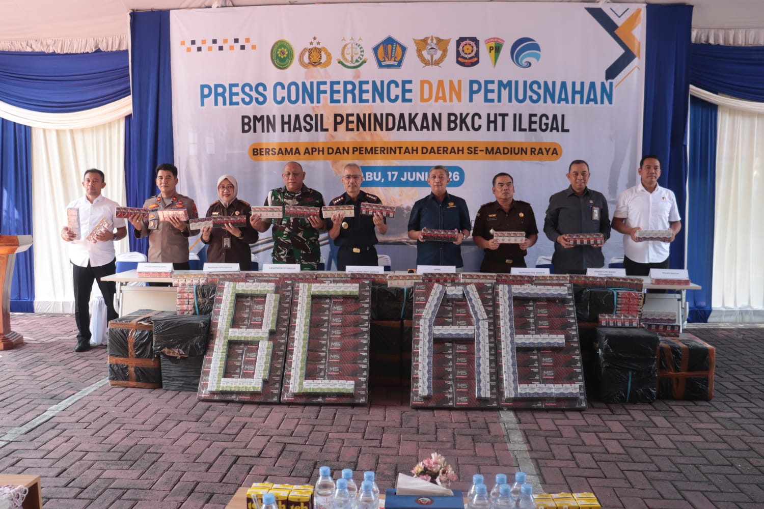Peredaran Rokok Ilegal Marak, Bea Cukai Madiun Musnahkan Jutaan Batang Hasil Penindakan