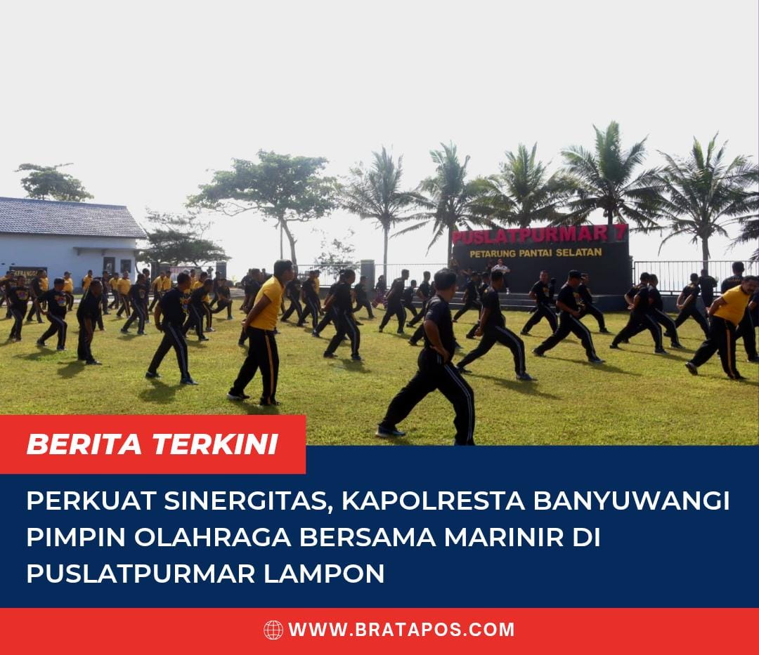 Perkuat Sinergitas, Kapolresta Banyuwangi Pimpin Olahraga Bersama Marinir di Puslatpurmar Lampon