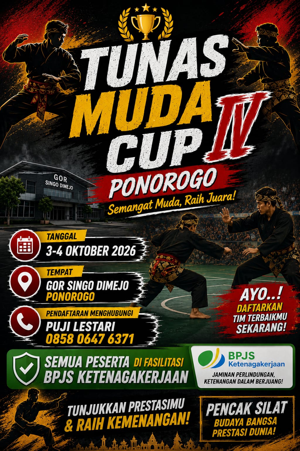 Perpanjang Pendaftaran : Tunas Muda Cup IV PSHW-TM Ponorogo Ajang Bertanding dan Mengukir Prestasi