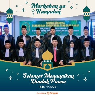 Persatuan Advokasi Indonesia (PERSADIN) & LBH PERSADIN NTB Mengucapkan Selamat Menyambut Bulan Suci Ramadhan 1446 H / 2025 M