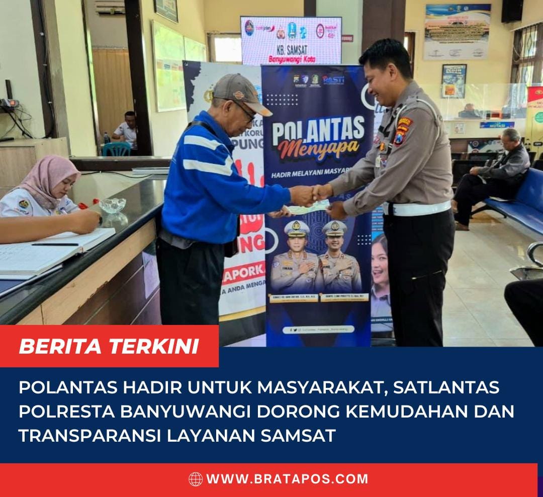 Polantas Hadir untuk Masyarakat, Satlantas Polresta Banyuwangi Dorong Kemudahan dan Transparansi Layanan Samsat