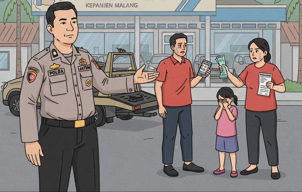 Polda Jatim Lepaskan Tersangka Judi Online yang Ditangkap di Depan Showroom “Jempol Mobil” Kepanjen Malang