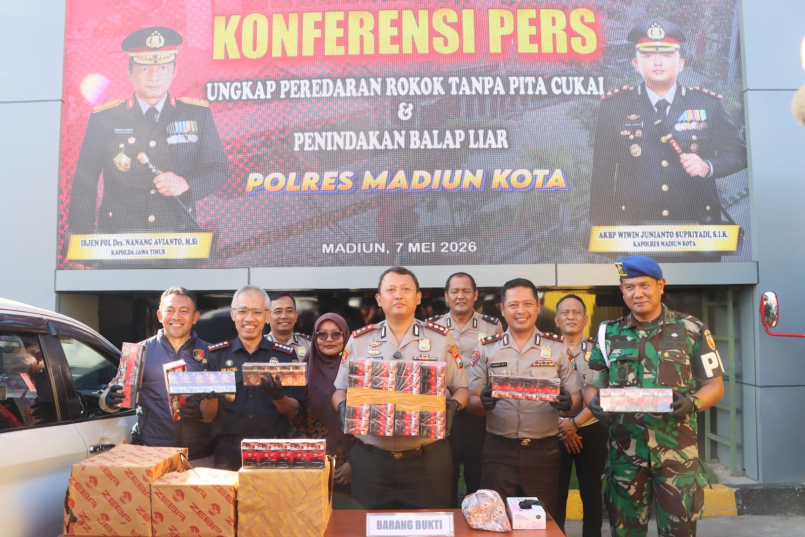 Polisi Gagalkan Pengiriman 3,1 Juta Batang Rokok Ilegal di Tol Madiun–Ngawi, Negara Rugi Rp3 Miliar