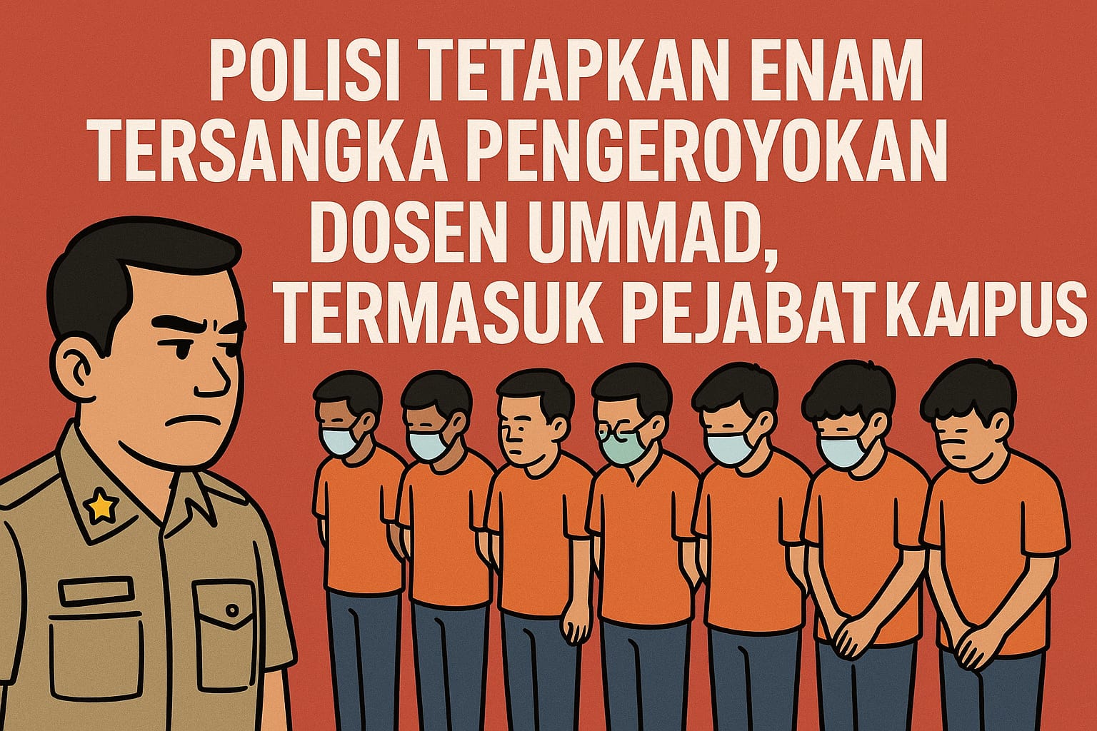 Polisi Tetapkan Enam Tersangka Pengeroyokan Dosen UMMAD, Kampus Pernah Bantah Lewat Rilis Resmi
