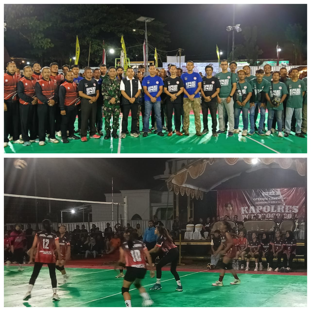 Polres Ponorogo Buka Turnamen Bola Voli " KAPOLRES CUP 2025", Dalam Menyambut Hari Bayangkara ke-79