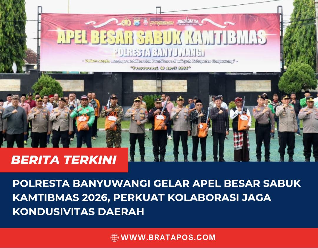 Polresta Banyuwangi Gelar Apel Besar Sabuk Kamtibmas 2026, Perkuat Kolaborasi Jaga Kondusivitas Daerah