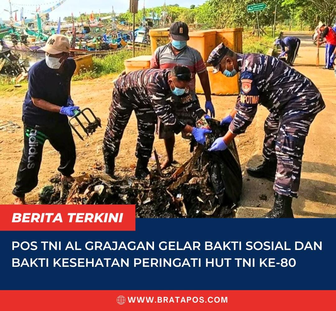 Pos TNI AL Grajagan Gelar Bakti Sosial dan Bakti Kesehatan Peringati HUT TNI ke-80