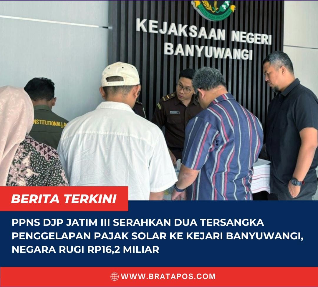 PPNS DJP Jatim III Serahkan Dua Tersangka Penggelapan Pajak Solar ke Kejari Banyuwangi, Negara Rugi Rp16,2 Miliar
