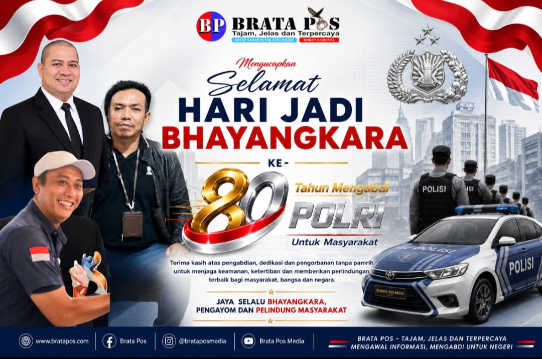 PT Brata Pos Media Ucapkan Selamat HUT Bhayangkara ke-80, Dukung Semangat Polri untuk Masyarakat