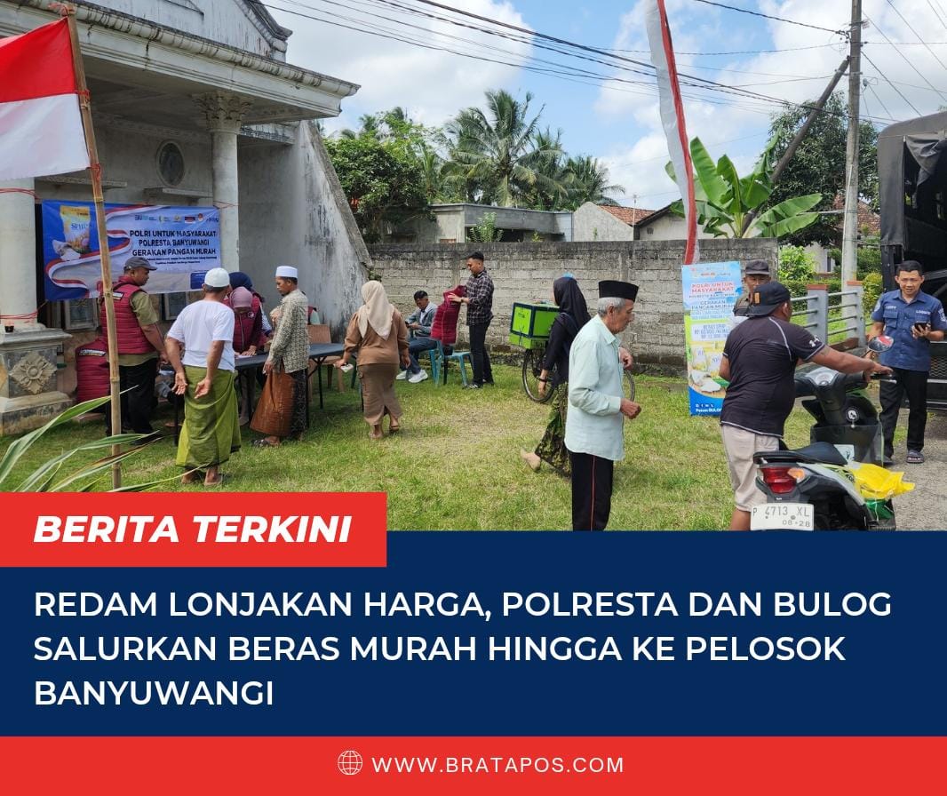Redam Lonjakan Harga, Polresta dan Bulog Salurkan Beras Murah Hingga ke Pelosok Banyuwangi