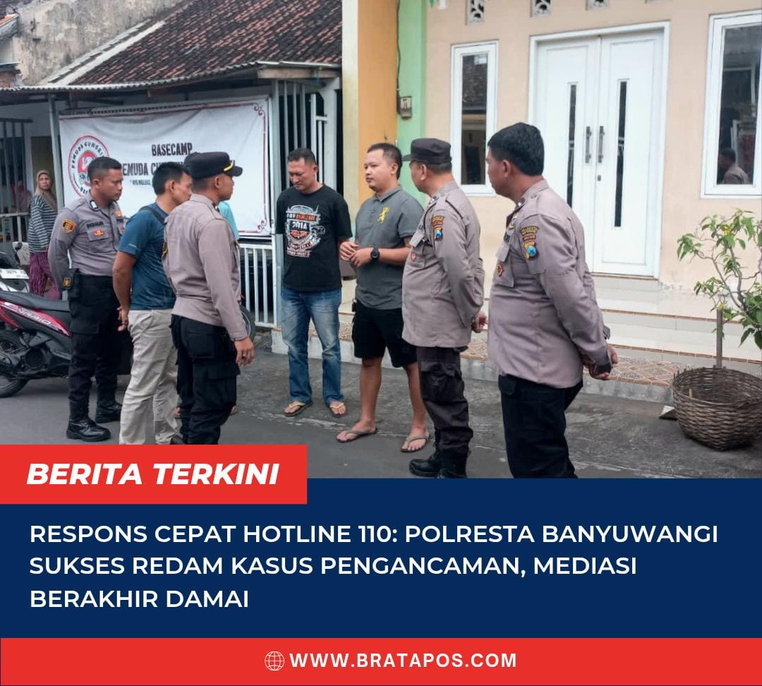 Respons Cepat Hotline 110: Polresta Banyuwangi Sukses Redam Kasus Pengancaman, Mediasi Berakhir Damai