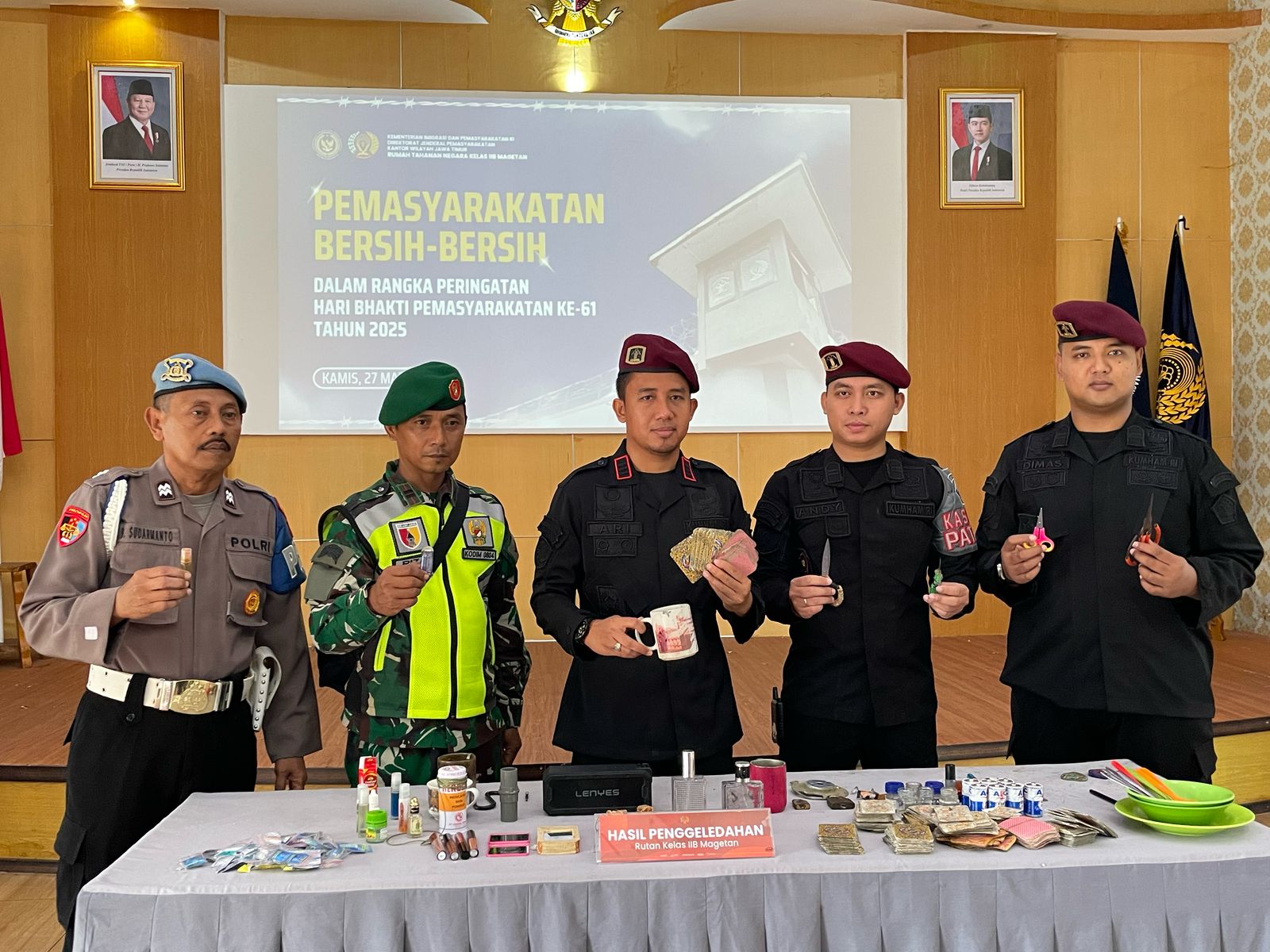 Rutan Magetan Gelar Razia Kamar Napi Jelang Lebaran, Pastikan Keamanan dan Ketertiban