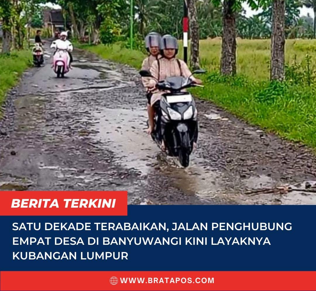 Satu Dekade Terabaikan, Jalan Penghubung Empat Desa di Banyuwangi Kini Layaknya Kubangan Lumpur
