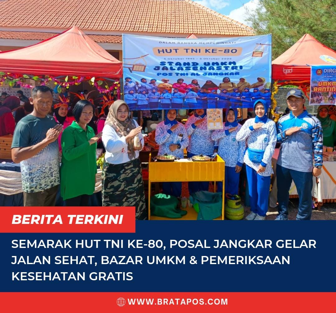 Semarak HUT TNI ke-80, Posal Jangkar Gelar Jalan Sehat, Bazar UMKM & Pemeriksaan Kesehatan Gratis