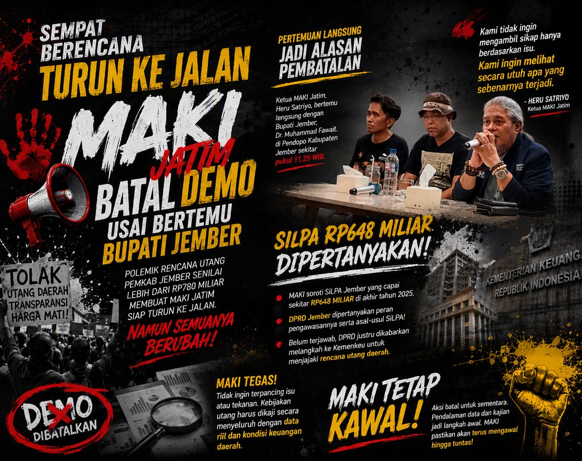 Sempat Siap Turun ke Jalan, MAKI Jatim Batal Demo Usai Bertemu Bupati Jember