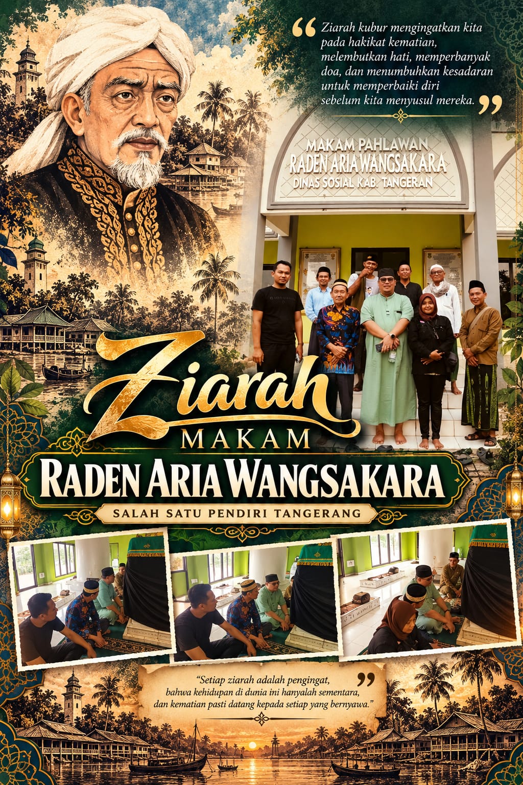 Silaturahmi Penuh Makna, Camat Sepatan Timur Ziarah ke Makam Pahlawan Nasional Raden Aria Wangsakara di Lengkong