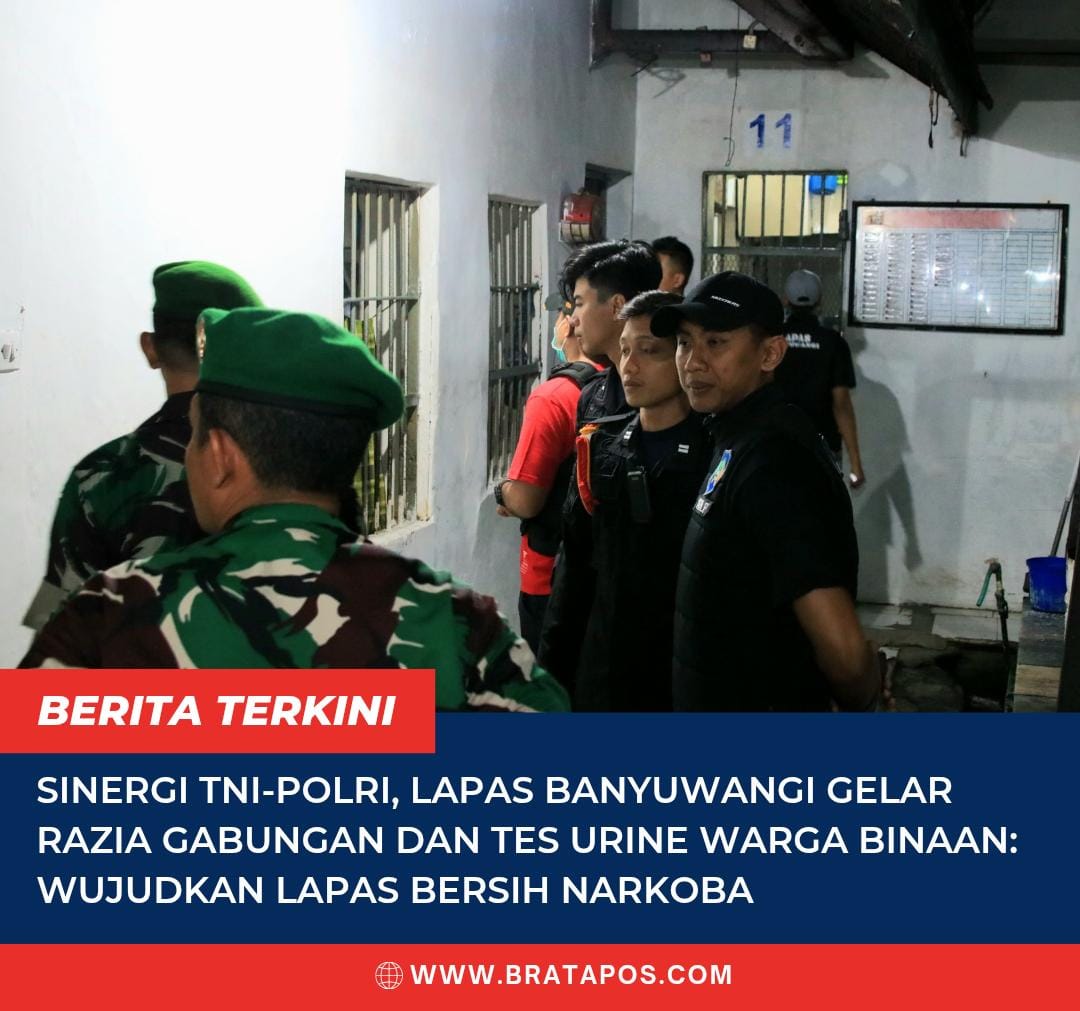 Sinergi TNI-Polri, Lapas Banyuwangi Gelar Razia Gabungan dan Tes Urine Warga Binaan: Wujudkan Lapas Bersih Narkoba