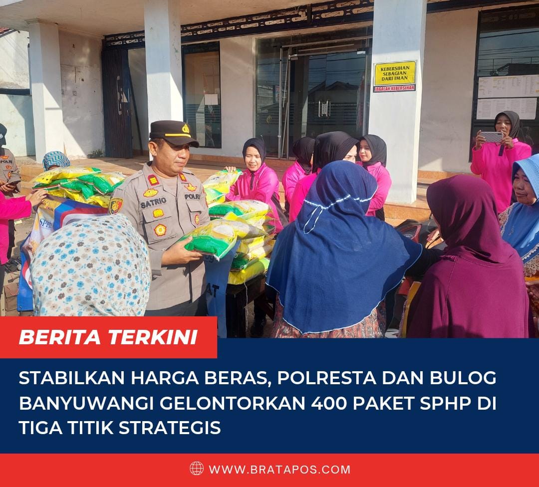 Stabilkan Harga Beras, Polresta dan Bulog Banyuwangi Gelontorkan 400 Paket SPHP di Tiga Titik Strategis