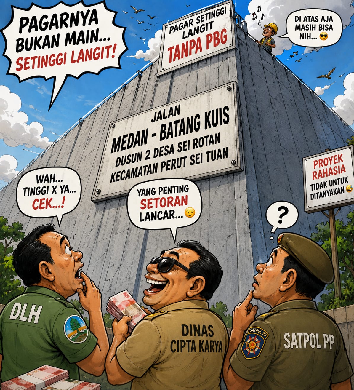 Surat Masuk ke Bupati Deliserdang Tak Berbuah Tindakan, P2BMI dan GRPK Soroti Sikap Dinas Cipta Karya atas Pagar Gudang Tanpa PBG