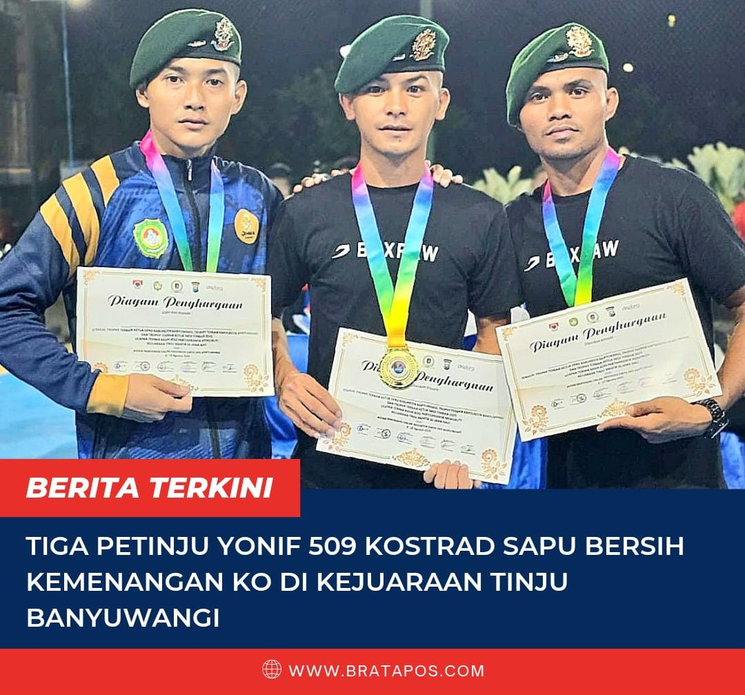 Tiga Petinju Yonif 509 Kostrad Sapu Bersih Kemenangan KO di Kejuaraan Tinju Banyuwangi