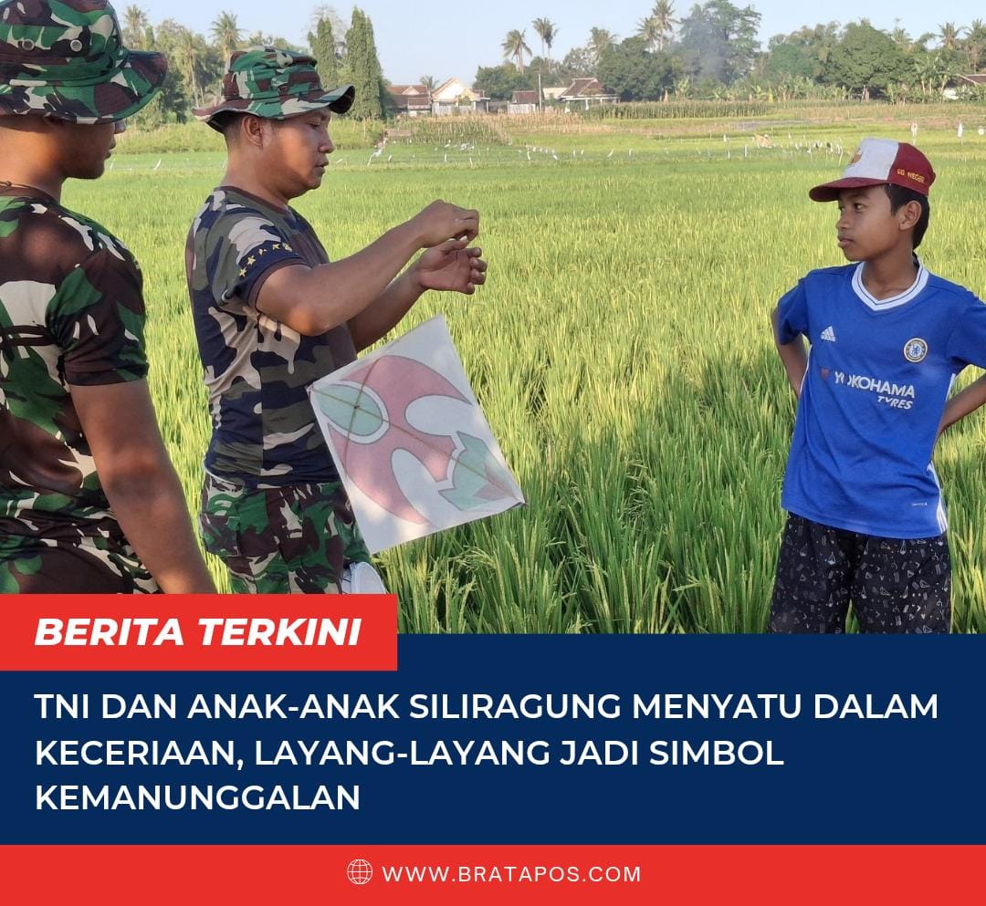 TNI dan Anak-anak Siliragung Menyatu dalam Keceriaan, Layang-layang Jadi Simbol Kemanunggalan