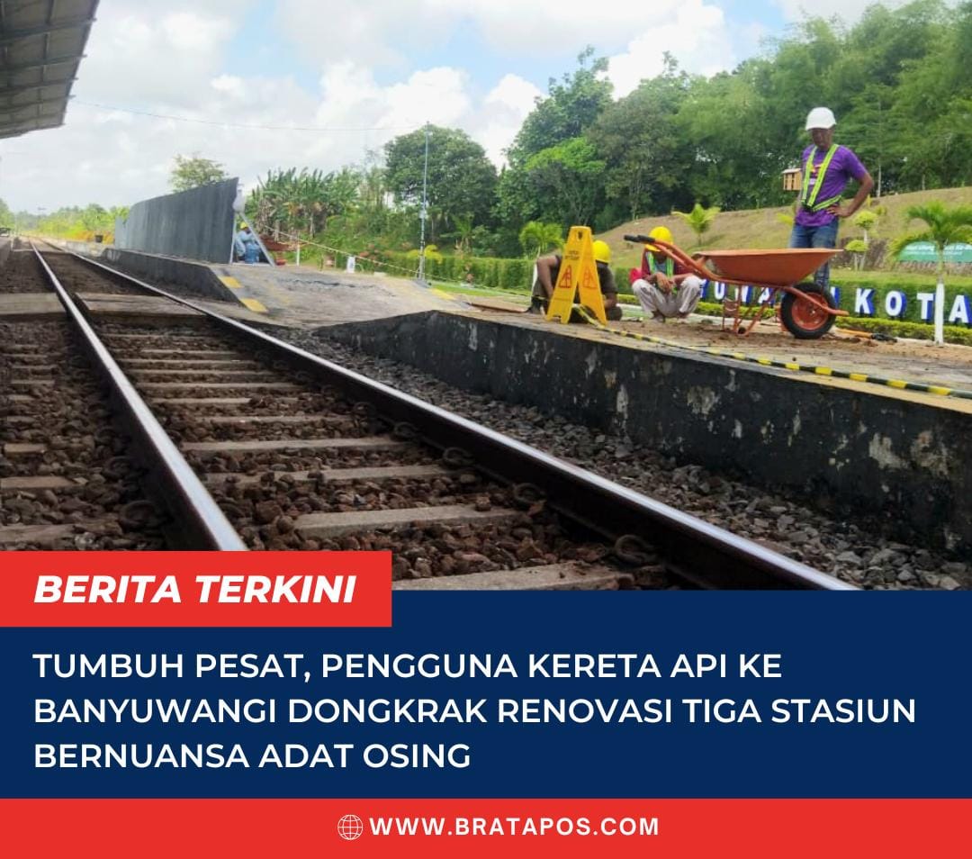 Tumbuh Pesat, Pengguna Kereta Api ke Banyuwangi Dongkrak Renovasi Tiga Stasiun Bernuansa Adat Osing