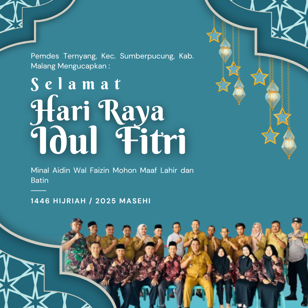 Ucapan Hari Raya Idul Fitri Pemdes Ternyang, Kecamatan Sumberpucung, Kabupaten Malang