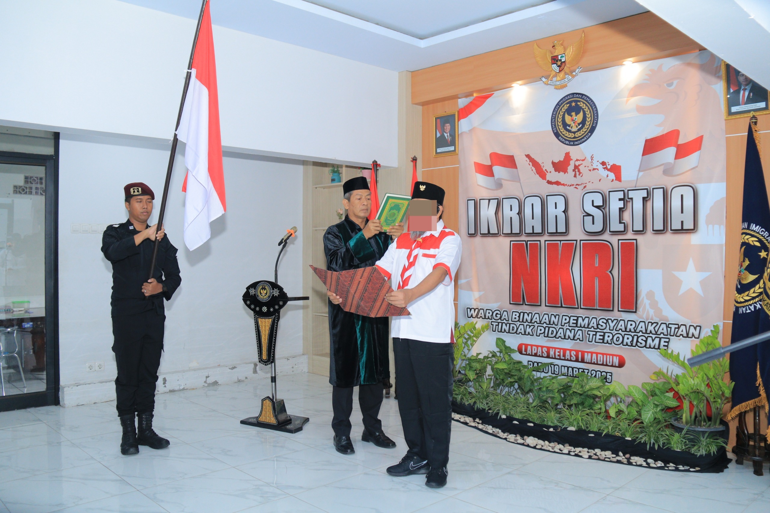 Warga Binaan Terorisme di Lapas Kelas I Madiun, Nyatakan Ikrar Setia kepada NKRI
