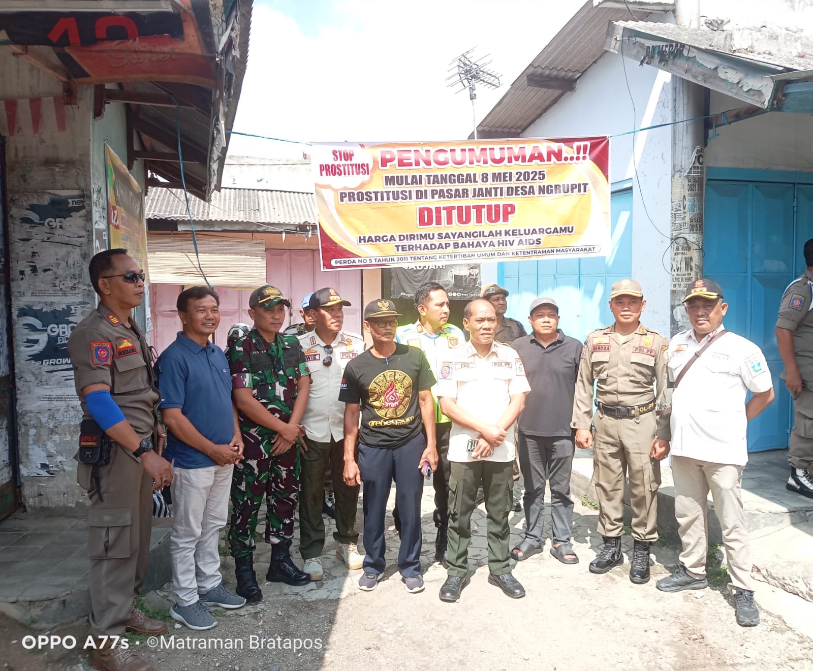 Warung Janti Ditutup, Sat Pol PP Segel dan Pasangi Stiker Di Warung, Berdasarkan Perda Nomor 5 Tahun 2011